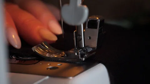 Sewing Machine Needle in Motion. Stock Footage 110853068