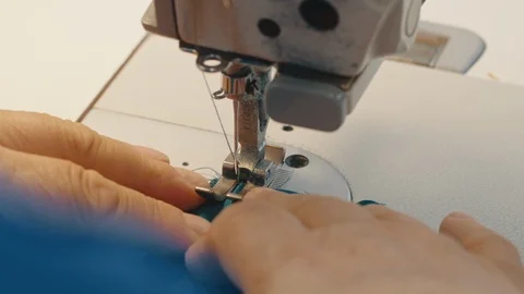 Sewing machine needle at work Stock Footage 118252052