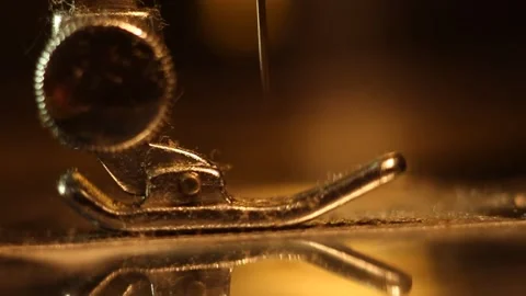 Sewing machine operation close-up 16 Stock Footage 318313062