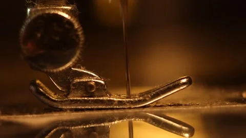 Sewing machine operation close-up 21 Stock Footage 318313158