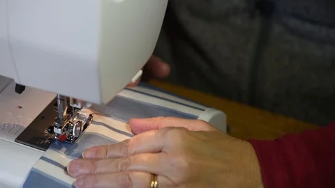 Sewing machine operation Stock Footage 101436636