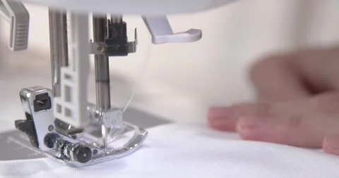 Sewing machine operation process V1-0004 Stock Footage 131614261