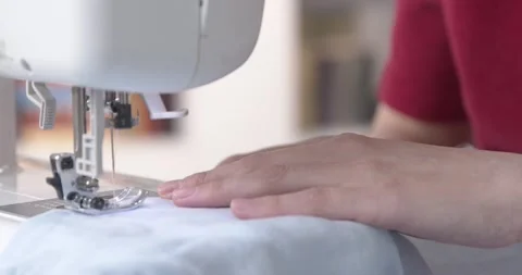 Sewing machine operation process V1-0002 Stock Footage 131615148