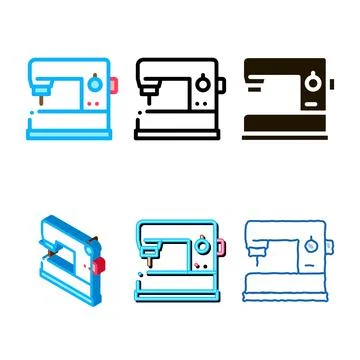 Sewing machine pack icon vector outline Stock Illustration
