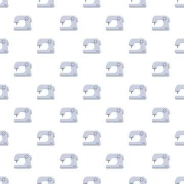 Sewing machine pattern creating a repeating fashion background Stock Illustration