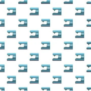 Sewing machine pattern creating textile craft background Stock Illustration