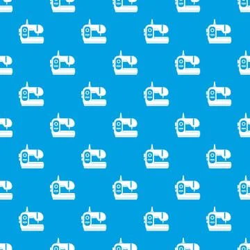 Sewing machine pattern seamless blue Illustrazione stock