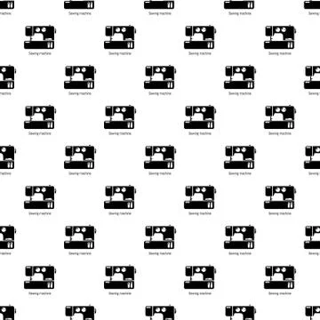 Sewing machine pattern vector seamless Stock Illustration