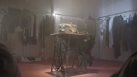 Sewing machine Retro Stock Footage 219653169