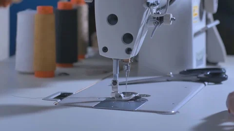 Sewing machine - sewing process in the phase of sewing Stock Footage 69745245