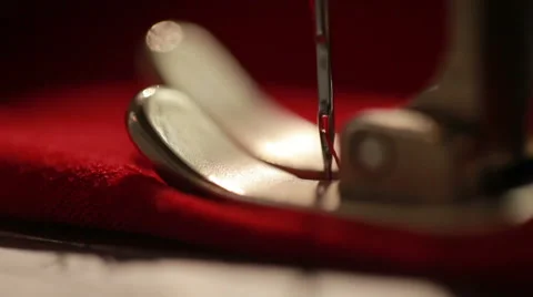 Sewing machine showing process. Close up. Stock Footage 58052170