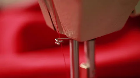 Sewing machine showing process. Close up. Stock Footage 58052258