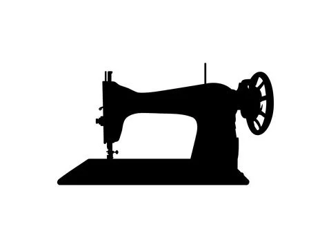 Sewing Machine Silhouette Isolated Stock-Illustration