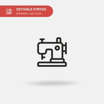 Sewing Machine Simple vector icon. Illustration symbol design template for we Illustrazione stock