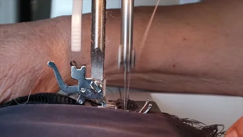 Sewing Machine Slow Motion And Close Up Of Sewing Machine Needle Stock Footage 220788708