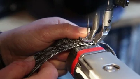 Sewing machine in slow motion Stock Footage 81971570