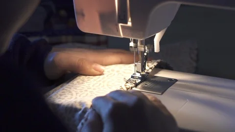 Sewing machine in slow motion Stock Footage 88575640