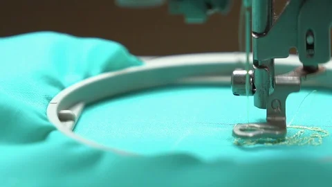 Sewing Machine In Slow Motion Stock Footage 127014154