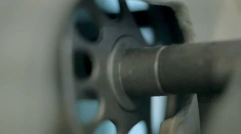 Sewing machine - spinning a bobbin Stock Footage 61251464