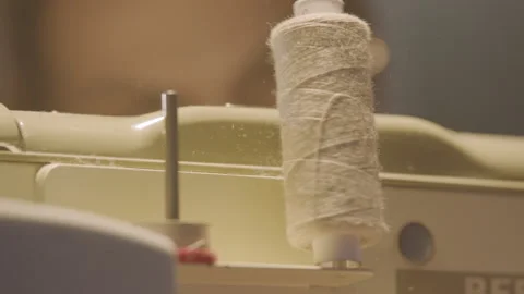 Sewing Machine Spool Spinning Stock Footage 220015170