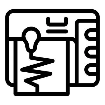 Sewing machine stitching zigzag pattern on fabric with light bulb icon Stockillustratie