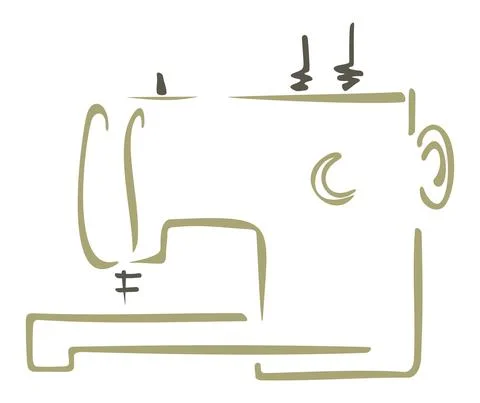 Sewing machine symbol Stock Illustration