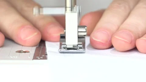 Sewing Machine, Tailor Woman Working in a Tailoring Workshop, Worker Stitching Stock Footage 341390153
