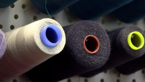 Sewing machine thread set Stock Footage 94152453