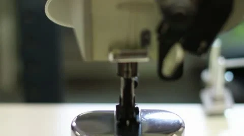 Sewing Machine Tracking Back Stock Footage 10800263