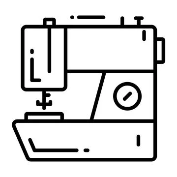 Sewing machine vector design in modern style, premium icon Illustrazione stock