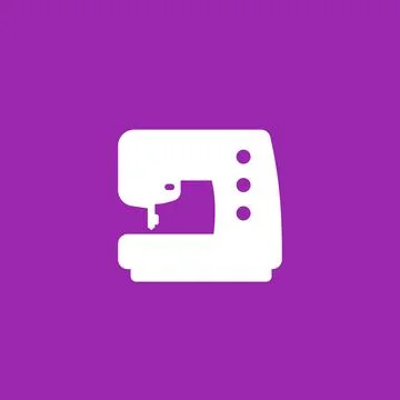 Sewing machine vector sign, icon Stock Illustration
