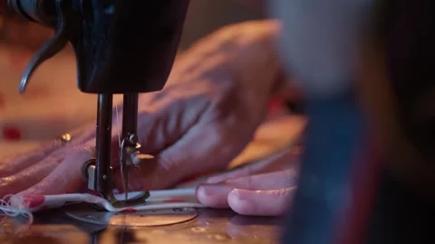Sewing Machine, Vintage, Leatherwork, Tailoring Stock Footage 317975209