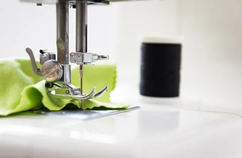 Sewing machine white Stock Photos