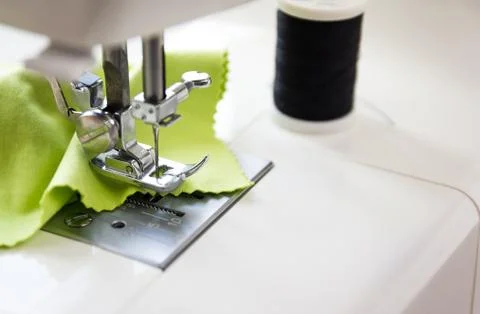 Sewing machine white Stock Photos