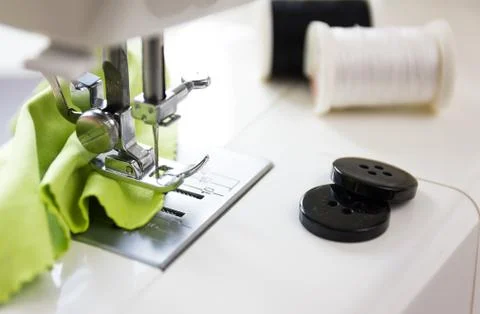 Sewing machine white Stock Photos