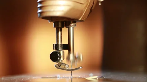 Sewing machine (without the needle thread) Vídeo Stock 37499900