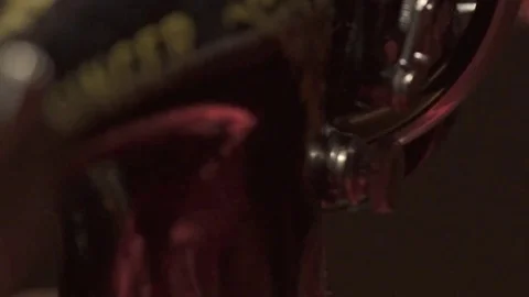 Sewing Machine working details Stock Footage 77127624