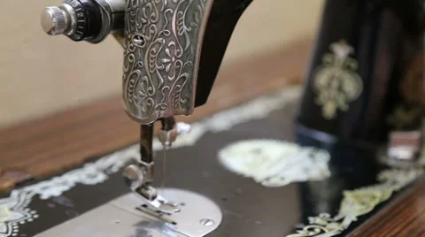 Sewing machine is working Stock Footage 37179243