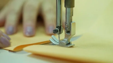 Sewing machine working Stock Footage 69775819