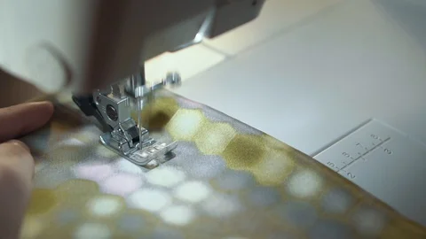 The sewing machine works with Stock Footage 89401847
