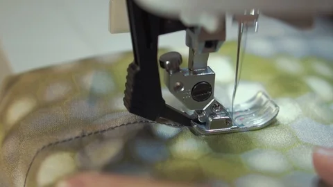 The sewing machine works with Stock Footage 89402026
