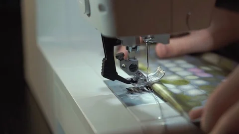 The sewing machine works Video stock 89402071