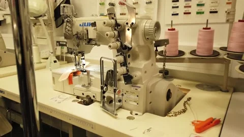 Sewing Machines On The Tables Stock-Footage 131045829