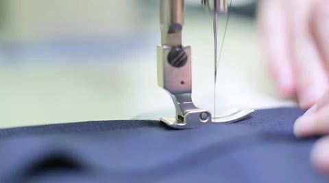 Sewing machines working close up Stock Footage 68051104