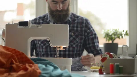 Sewing man 스톡 동영상 80838430