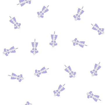 Sewing mannequin glyph vector seamless pattern Stockillustratie