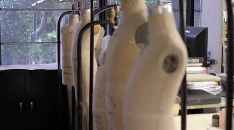 Sewing Mannequin Rack Focus Video stock 9262739