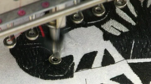 Sewing manufacture Stock Footage 377007