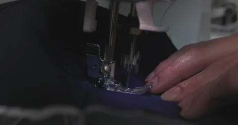 Sewing A Mask - 60 FPS Stock Footage 136782808