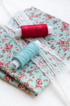 Sewing materials Stock Photos